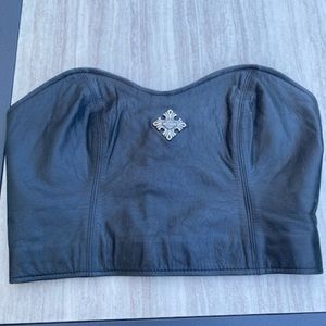 Harley-Davidson Leather Strapless top